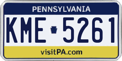 PA license plate KME5261