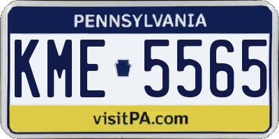 PA license plate KME5565