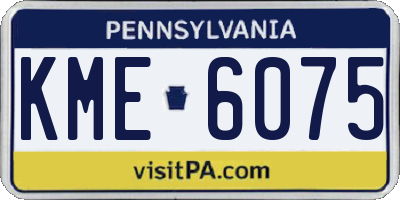 PA license plate KME6075