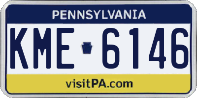 PA license plate KME6146