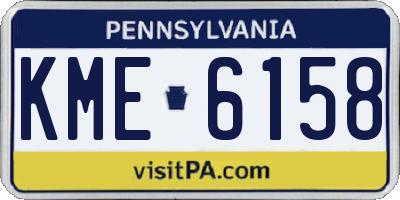 PA license plate KME6158