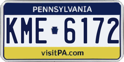 PA license plate KME6172