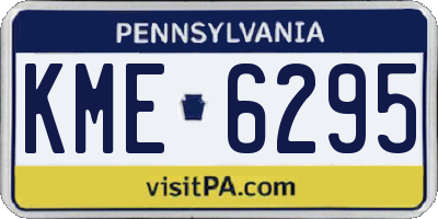 PA license plate KME6295