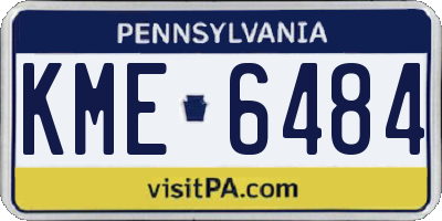 PA license plate KME6484