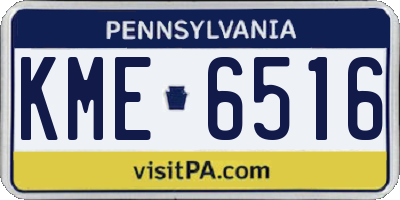 PA license plate KME6516