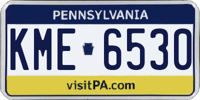 PA license plate KME6530