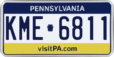 PA license plate KME6811