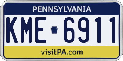 PA license plate KME6911
