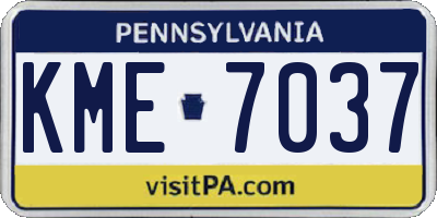 PA license plate KME7037