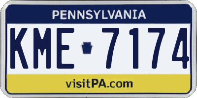 PA license plate KME7174