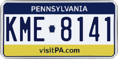 PA license plate KME8141