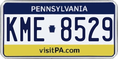 PA license plate KME8529