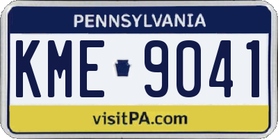 PA license plate KME9041