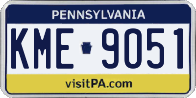 PA license plate KME9051