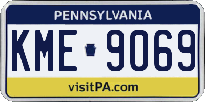PA license plate KME9069