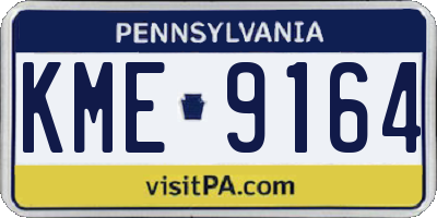 PA license plate KME9164