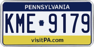 PA license plate KME9179