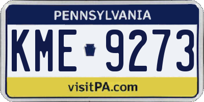 PA license plate KME9273