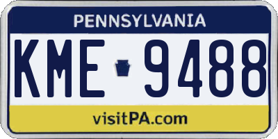 PA license plate KME9488