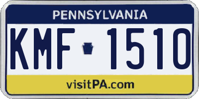 PA license plate KMF1510