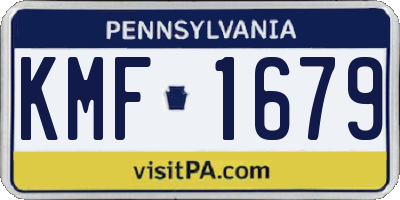 PA license plate KMF1679