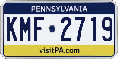 PA license plate KMF2719
