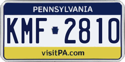 PA license plate KMF2810