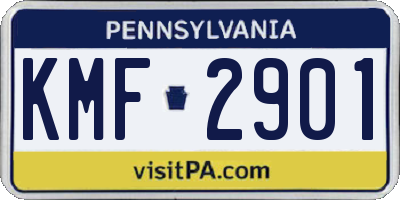 PA license plate KMF2901