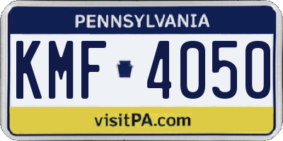 PA license plate KMF4050