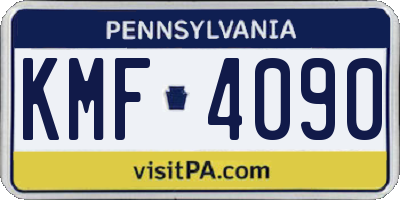 PA license plate KMF4090