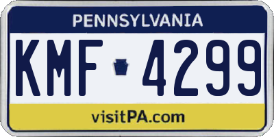 PA license plate KMF4299