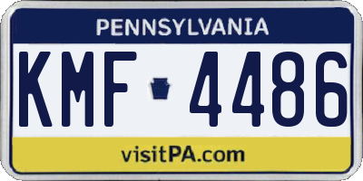 PA license plate KMF4486