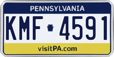 PA license plate KMF4591