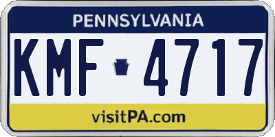 PA license plate KMF4717