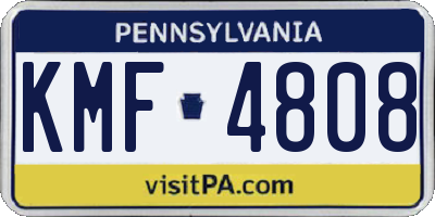 PA license plate KMF4808