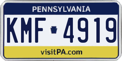 PA license plate KMF4919