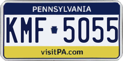 PA license plate KMF5055