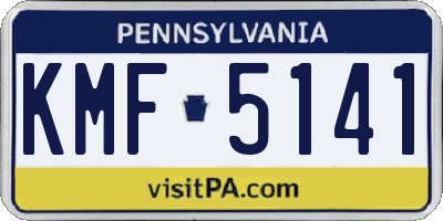 PA license plate KMF5141
