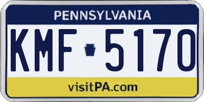 PA license plate KMF5170