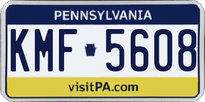 PA license plate KMF5608