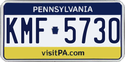 PA license plate KMF5730