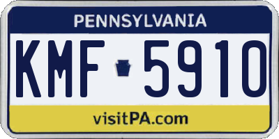 PA license plate KMF5910