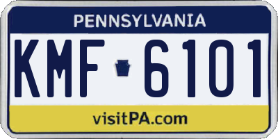 PA license plate KMF6101
