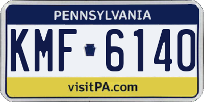 PA license plate KMF6140