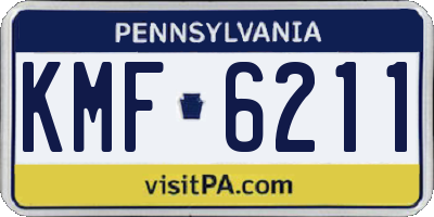 PA license plate KMF6211