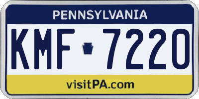 PA license plate KMF7220