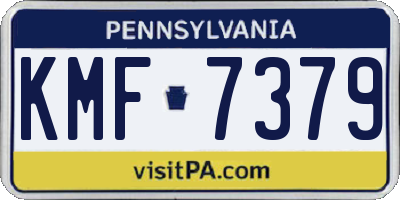 PA license plate KMF7379
