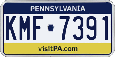 PA license plate KMF7391
