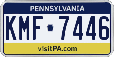 PA license plate KMF7446
