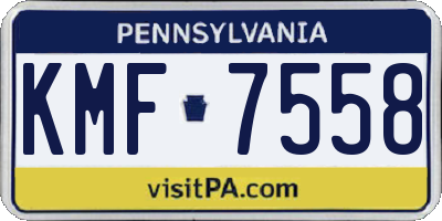 PA license plate KMF7558